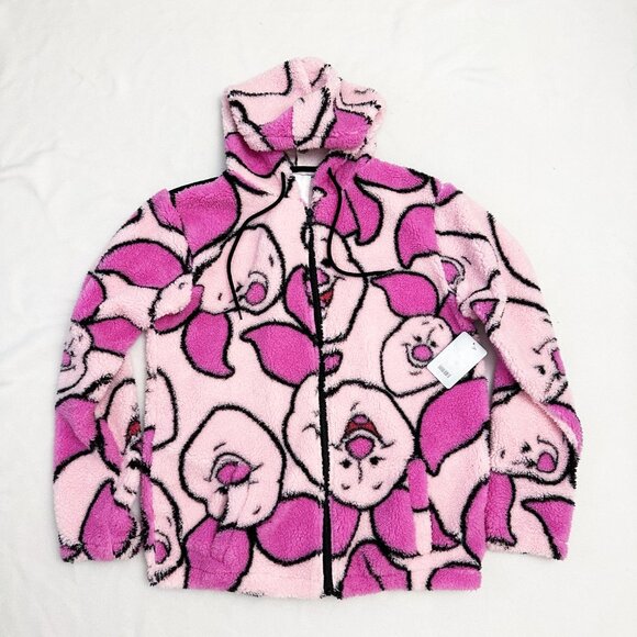 NEW Piglet Winne the Pooh All Over Print Sherpa Full Zip Fleece Disney Jacket - Picture 1 of 11